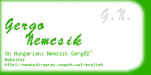 gergo nemcsik business card